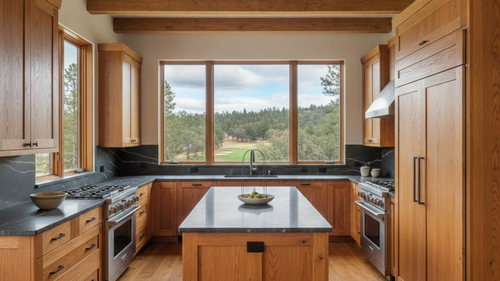 Foothill custom kitchen cabinetry concept for a Darkhorse home north of Auburn, California