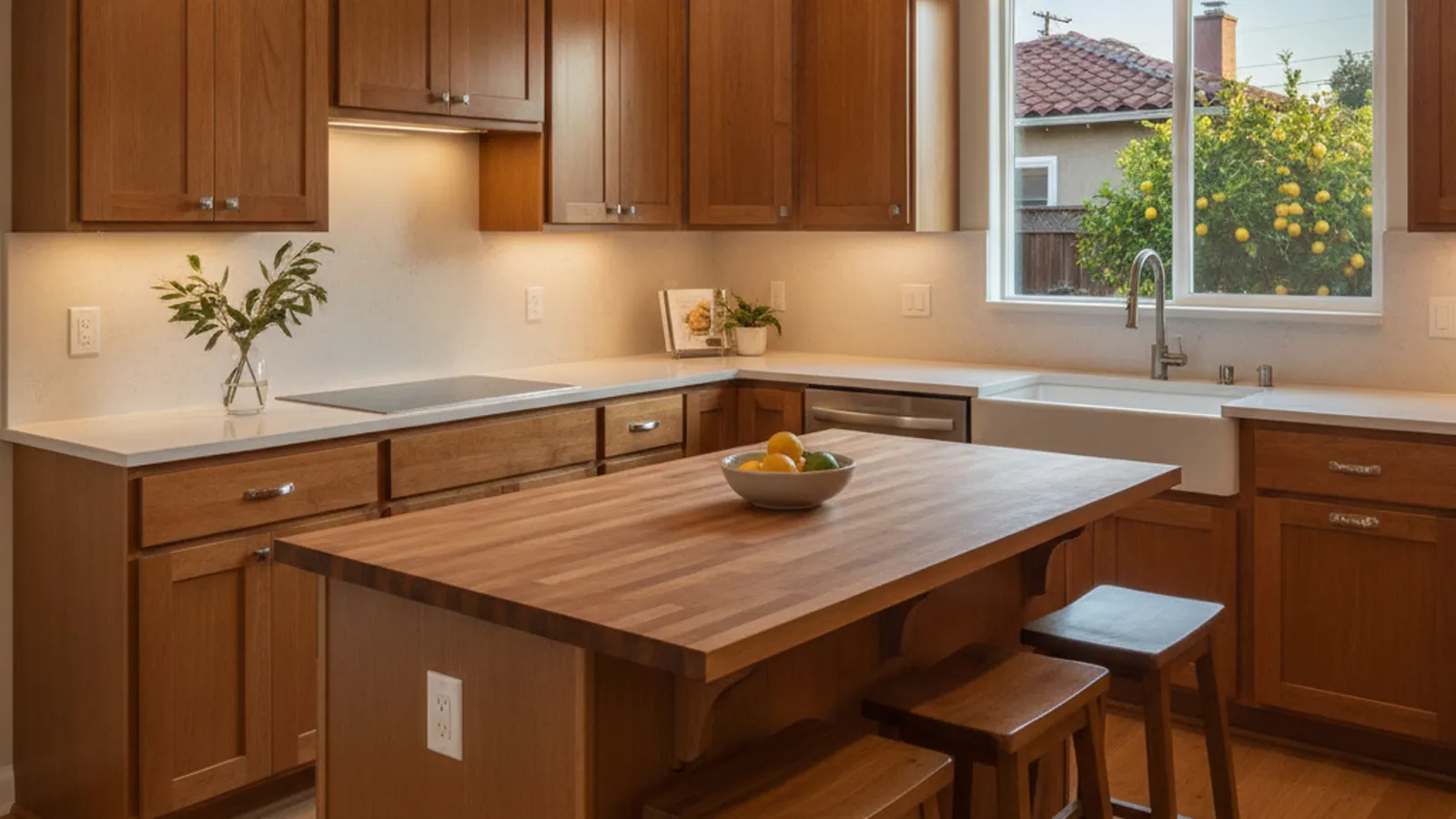 Kitchen remodel in a Cupertino home with custom cabinetry
