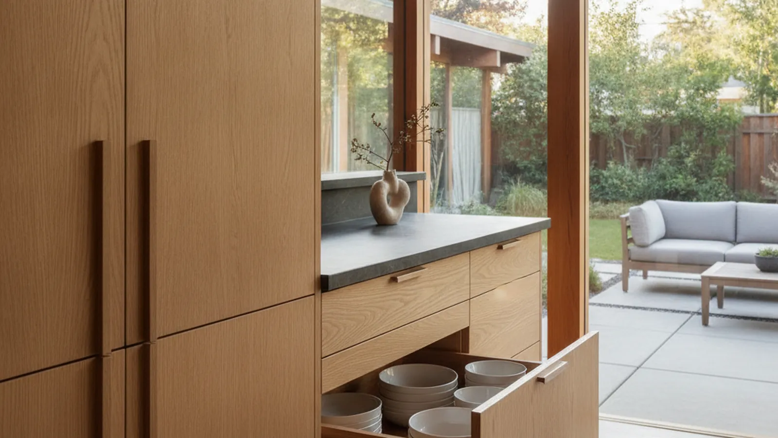 Custom kitchen cabinets in a Mountain View, California home