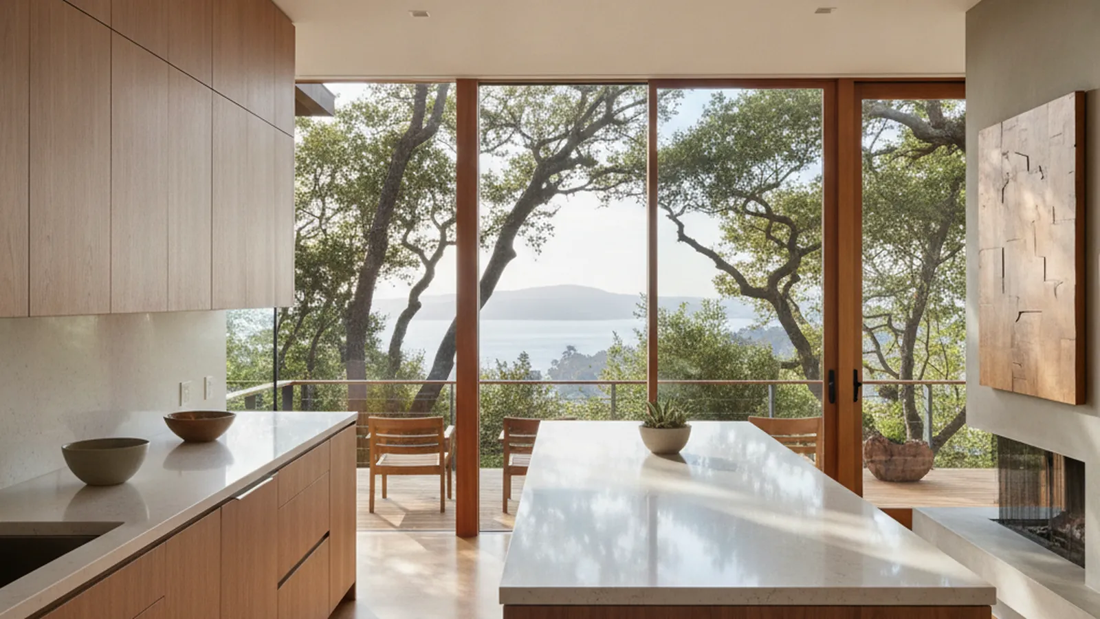 Custom kitchen design in Kentfield with luxury cabinetry