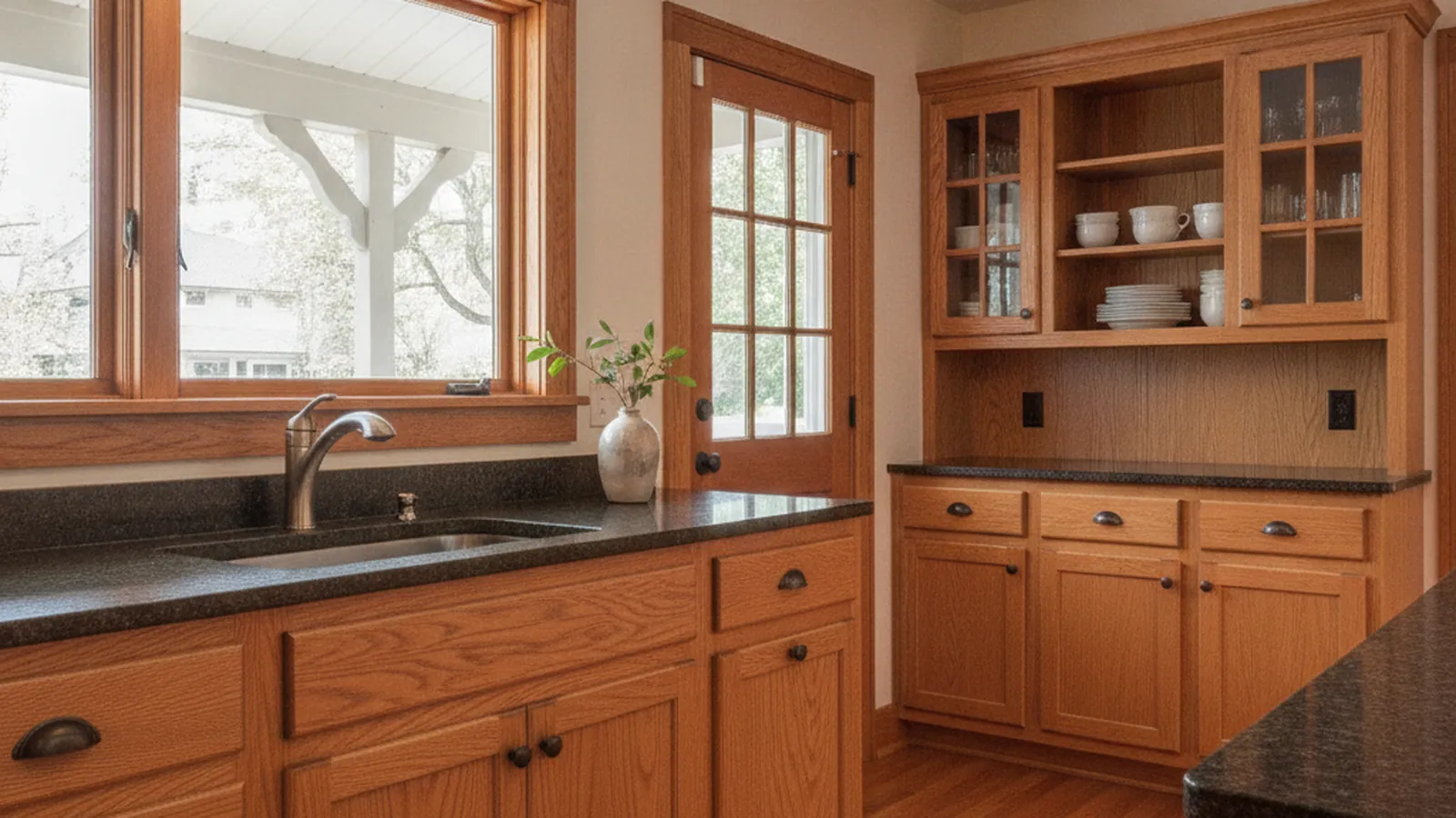 Custom kitchen cabinetry concept for a Curtis Park Craftsman bungalow by PineWood Cabinets