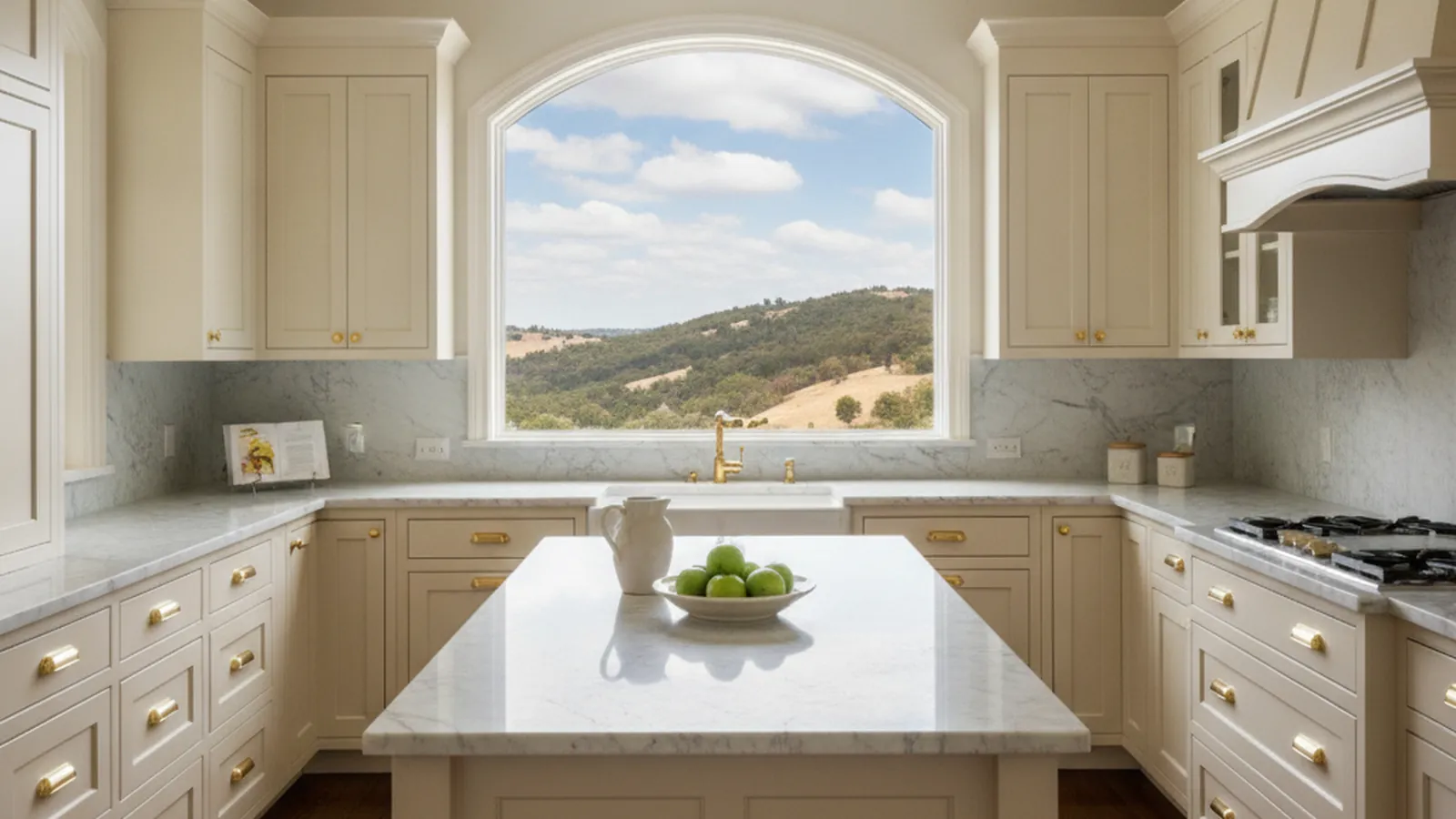 Custom kitchen cabinetry concept for a Serrano estate home in El Dorado Hills by PineWood Cabinets