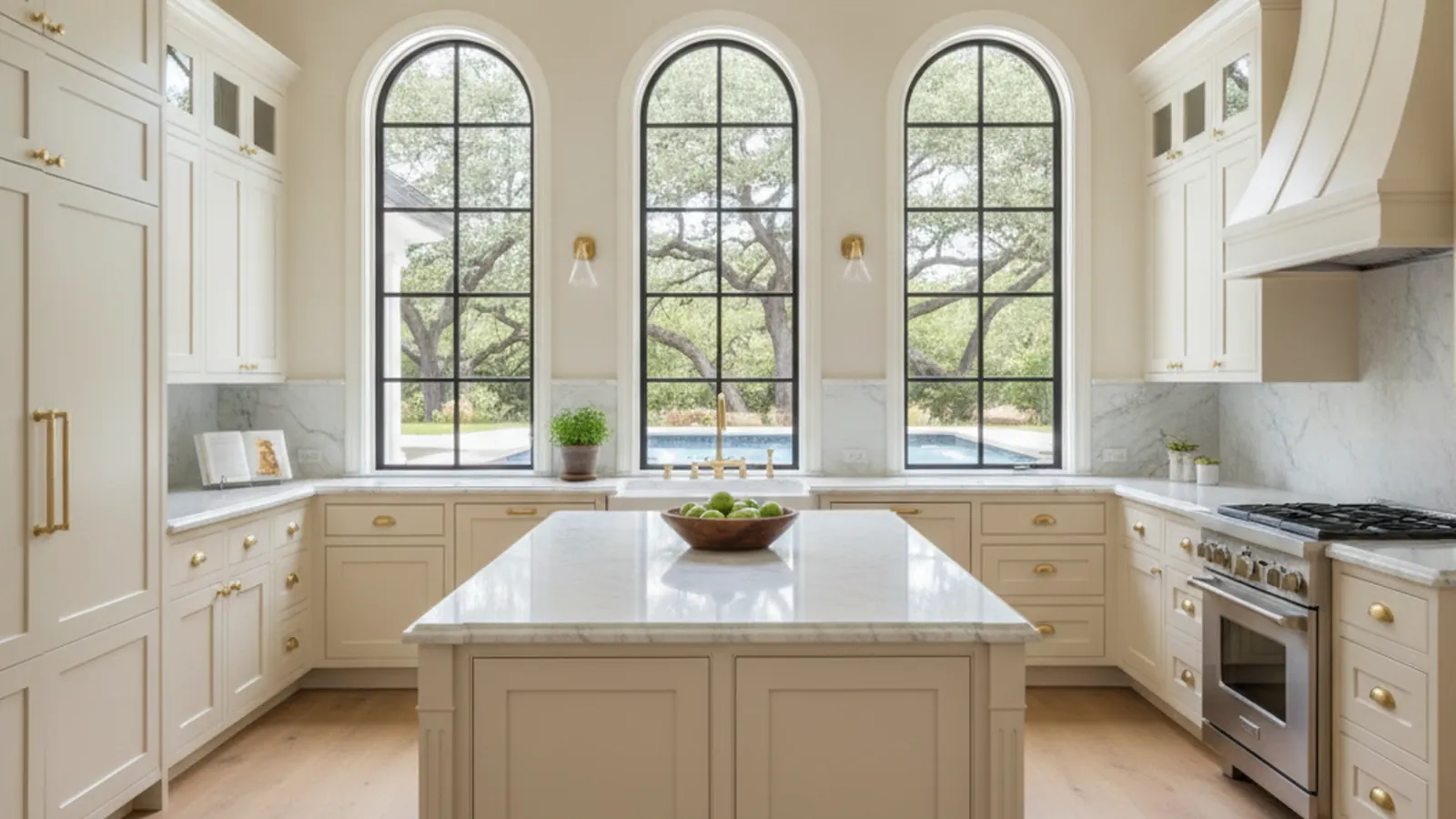Estate kitchen cabinetry concept for a Los Lagos custom home in Granite Bay, California