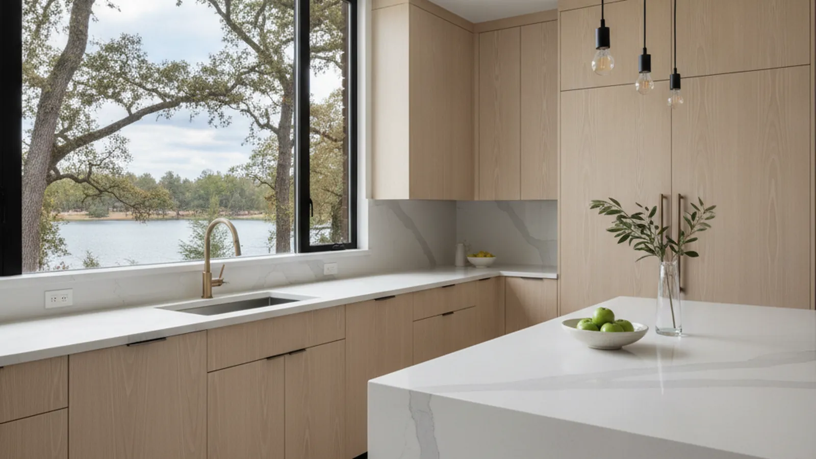 Kitchen remodel cabinetry concept for a Treelake Village home in Granite Bay, California