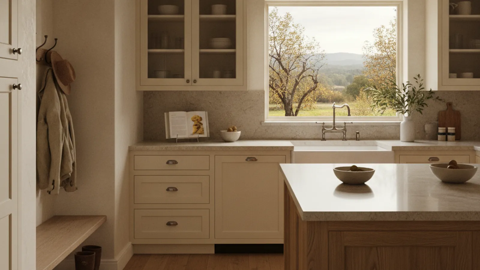 Custom kitchen with hardwood cabinetry for a Loomis, California home