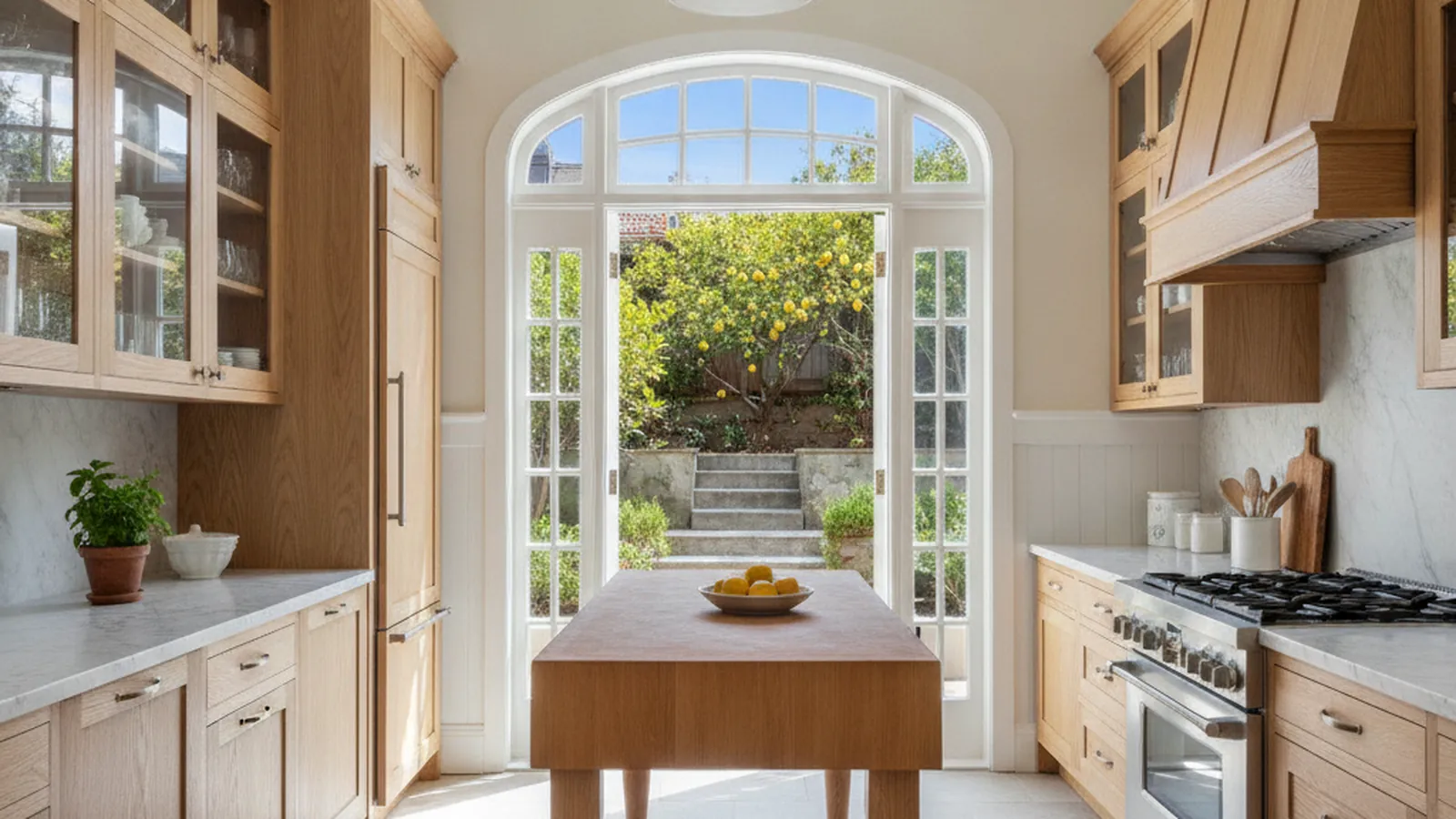 Custom kitchen design in Noe Valley with luxury cabinetry