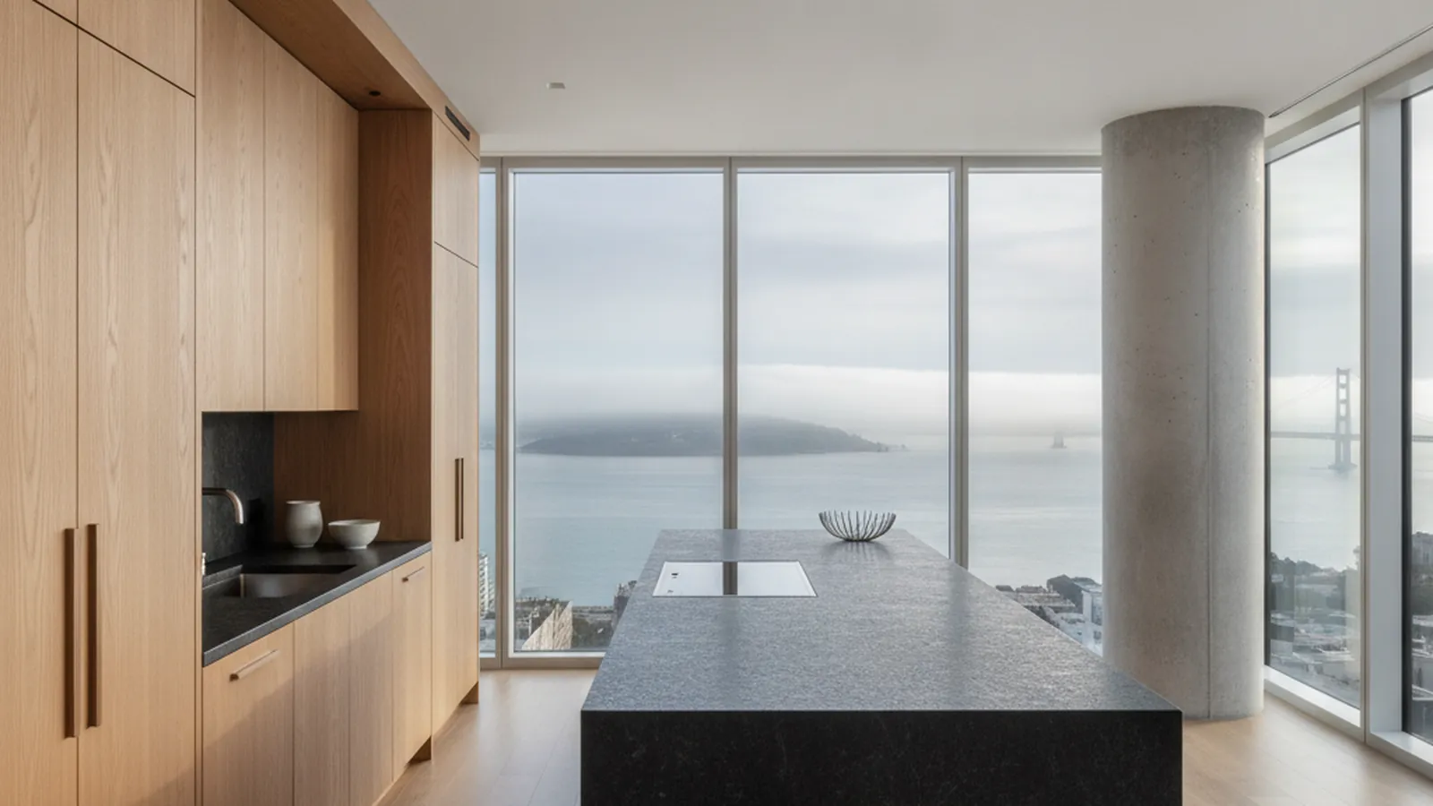 Custom kitchen cabinetry in a SoMa San Francisco loft