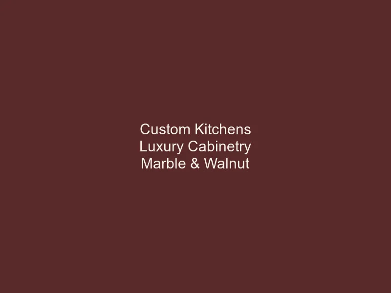Luxury Kitchen Design Services
